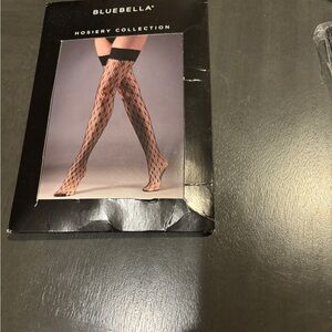 Bluebella Black Fishnet Thigh Highs